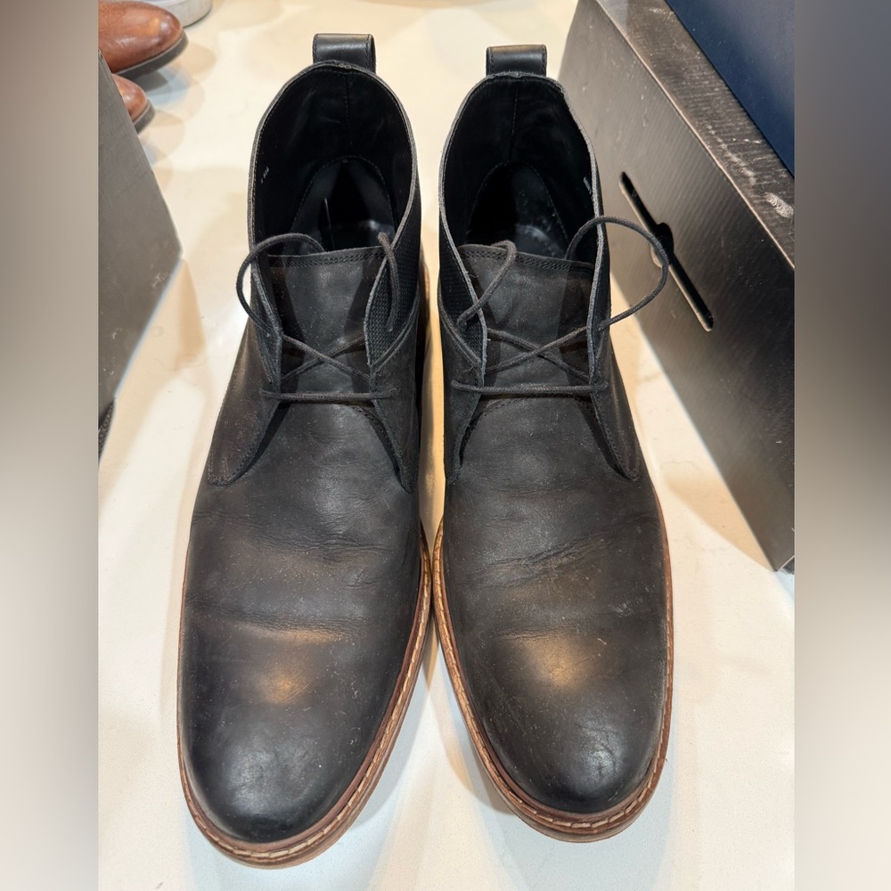 Cole Haan Black Leather Chukka Boots
